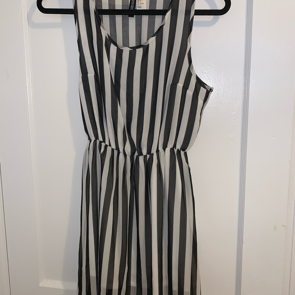Divided striped dress